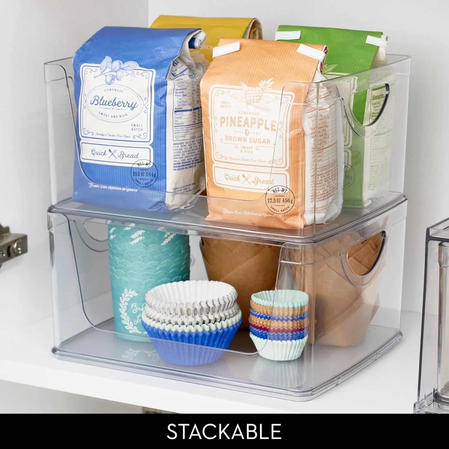 Open Front Storage Bin | Clear Bin | 8” x 10” x 5” | iDesign - Image 2