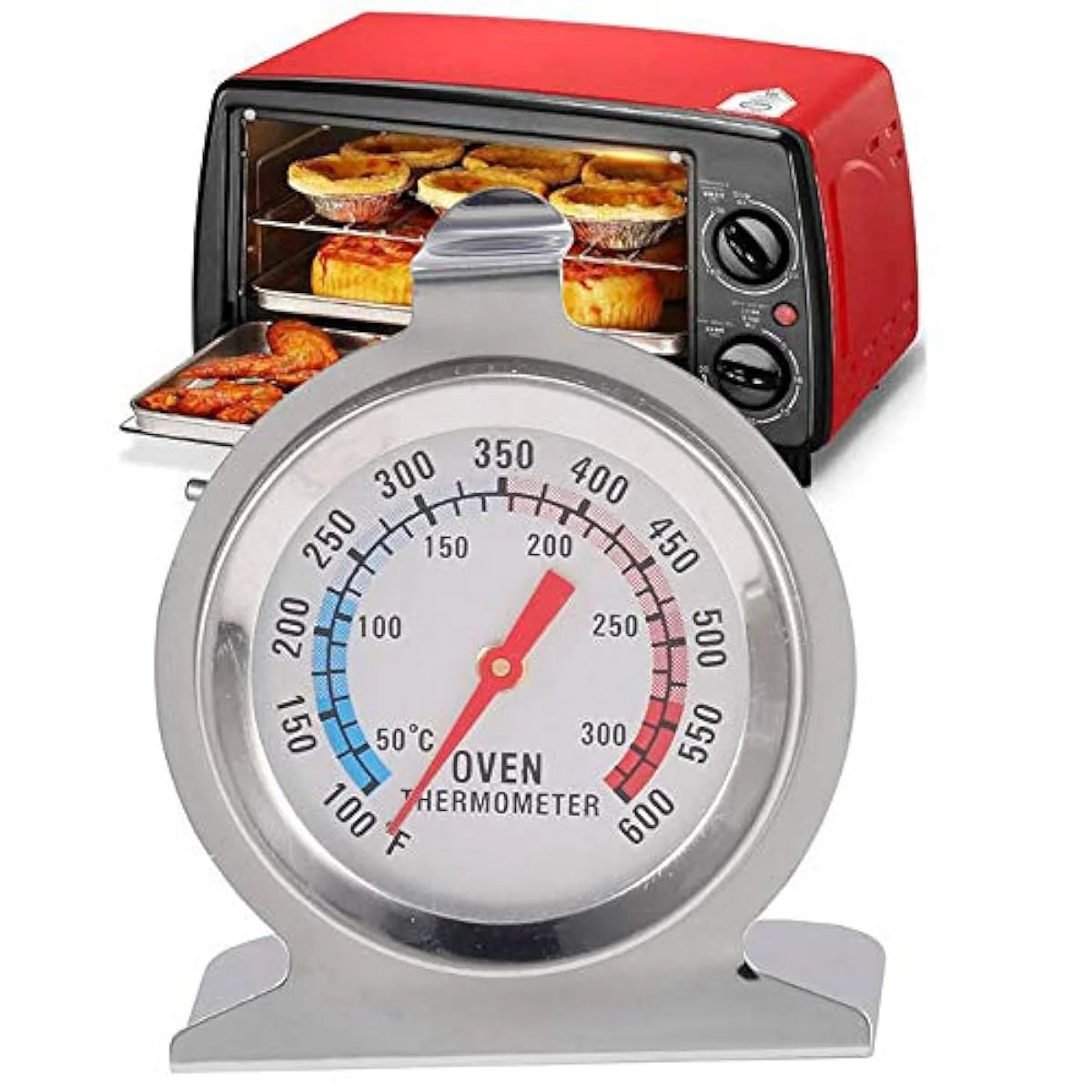 Analog Oven Thermometer | Model 3612 | 100-600°F | Stainless Steel | R&M - Image 3