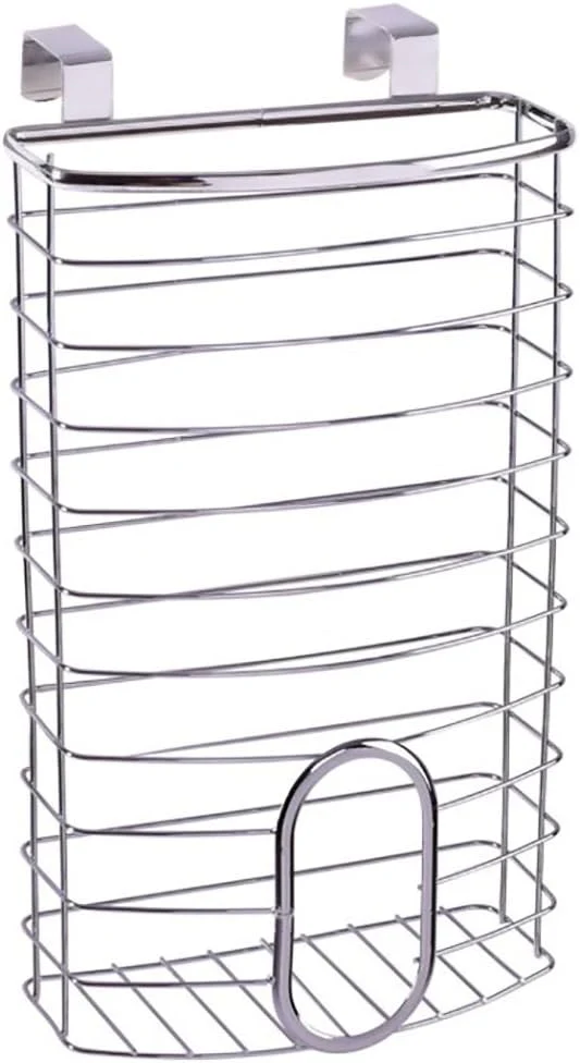 Over the Door Basket | Grocery Bag Holder | Chrome | YBM Home