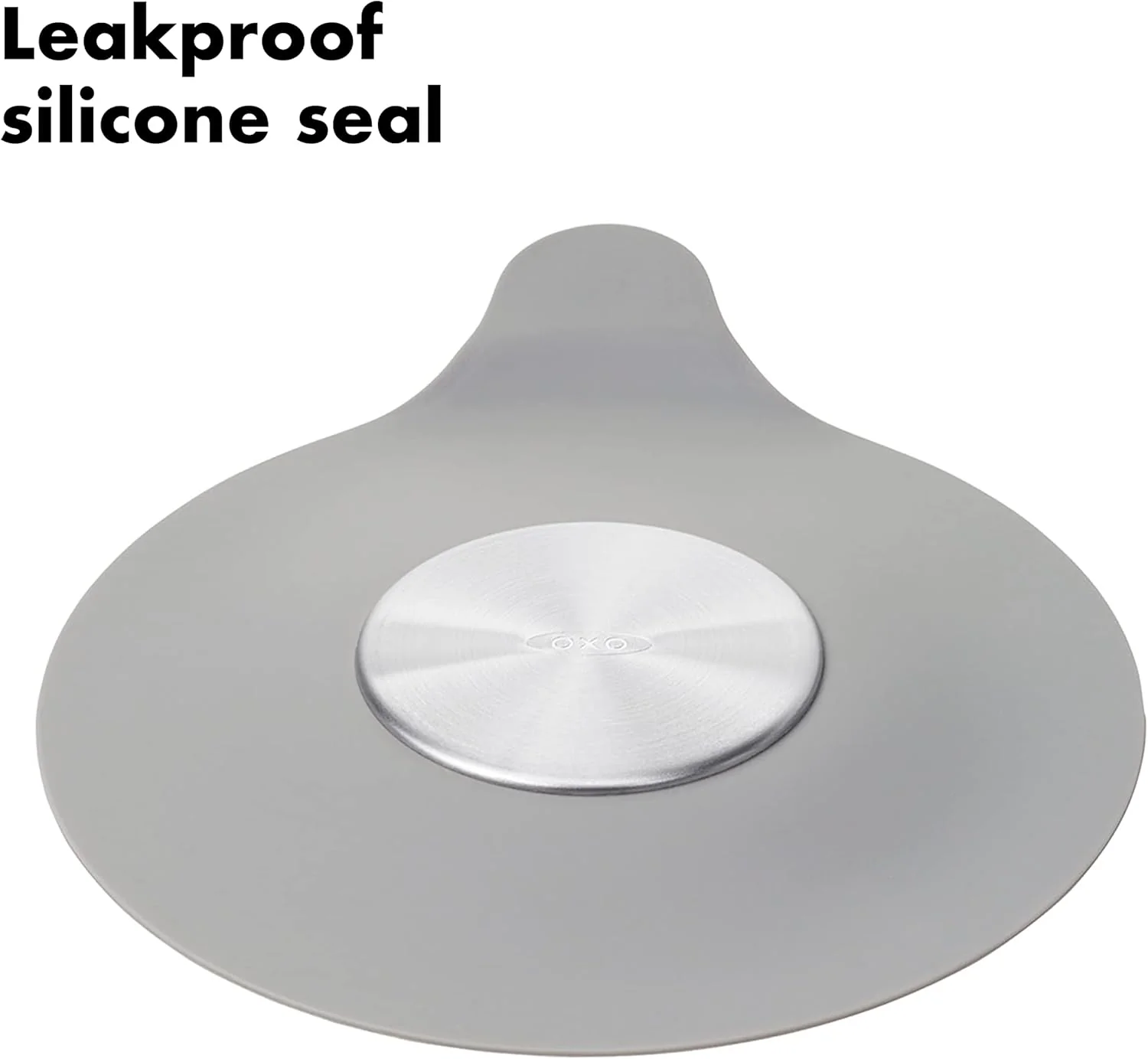 Silicone Tub Stopper | 5” Diameter | Gray OXO - Image 4