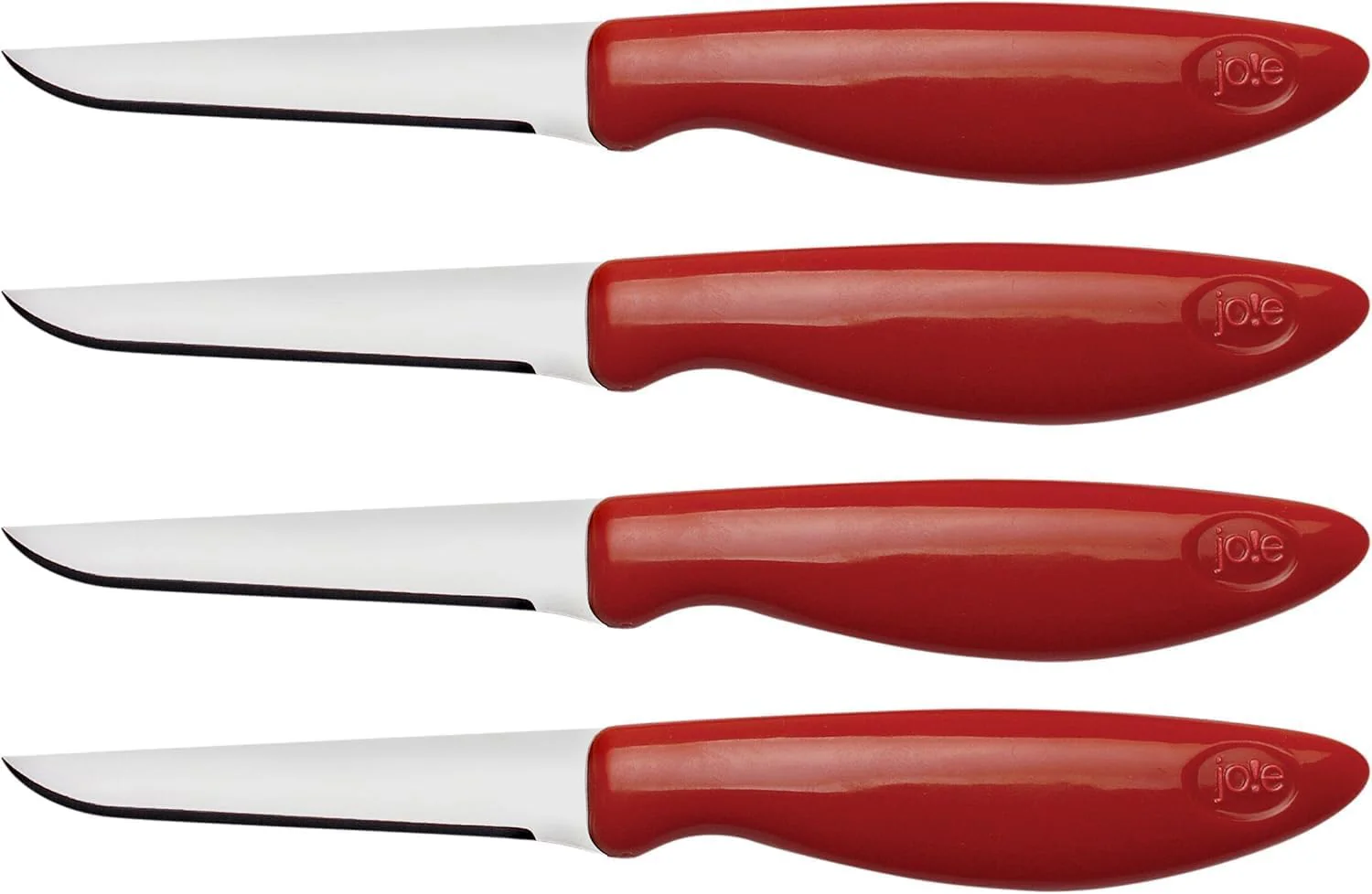 Paring Knife Set 4pc | Stainless Steel | Red | Joie - Image 2