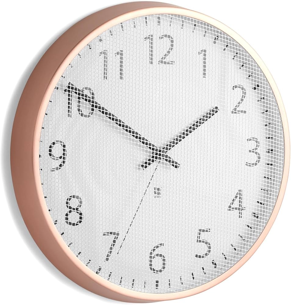 Umbra Perftime Wall Clock | Copper Modern Design