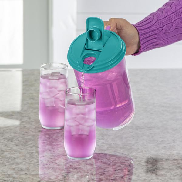 Beverage Pitcher Round | 1 Gallon | Washed Blue | Sterilite - Image 5