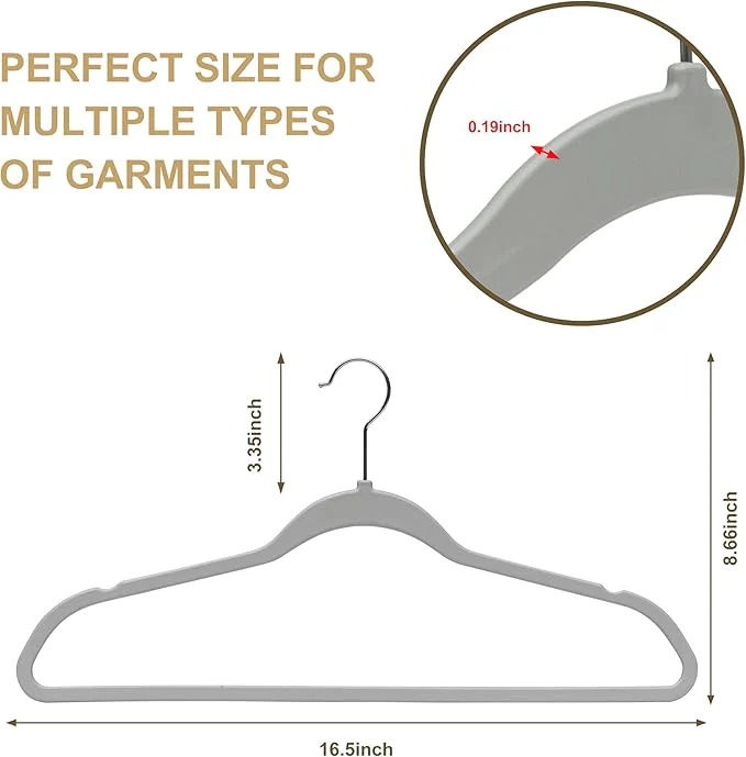 Plastic Hangers Adult Grey 10PK Quality Hangers - Image 2
