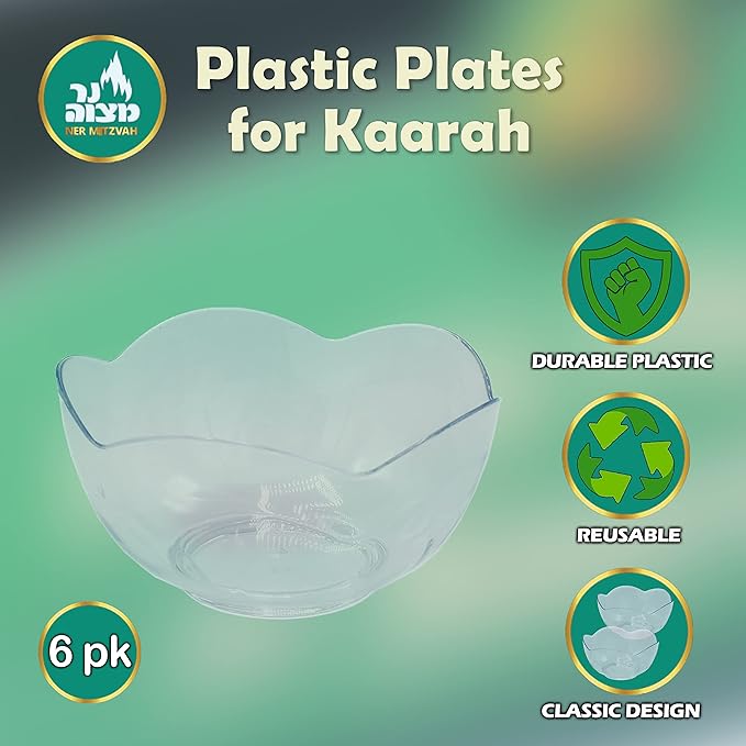 Plastic Plates For Kaarah | 6 Pack | Ner Mitzvah - Image 4
