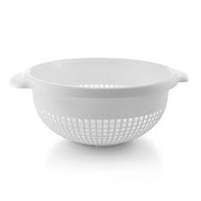 Plastic Round Strainer Large 14" White YBM