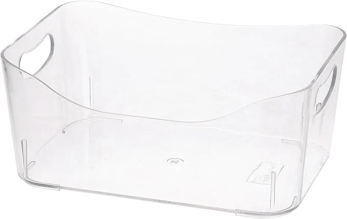 Plastic Storage Basket Large Clear YBM - Image 2