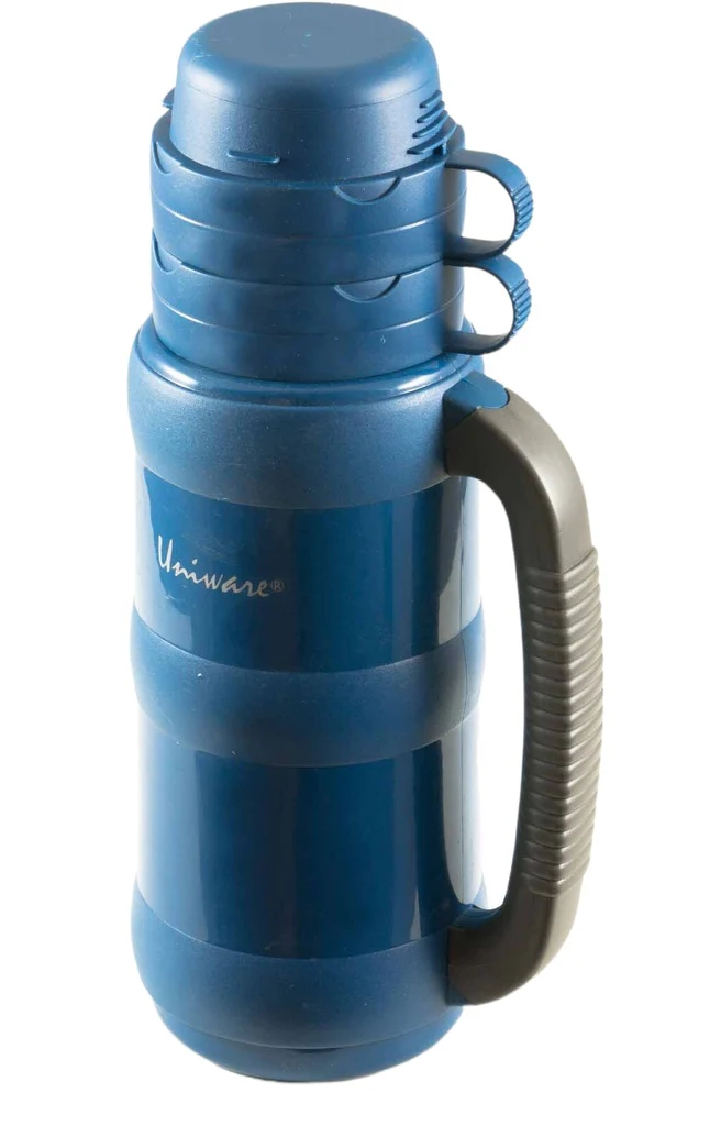 Plastic Vacuum Flask 1LT 2 Cup Top Uniware