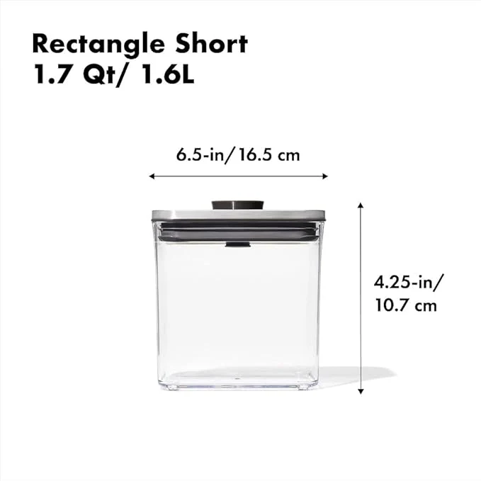 POP Container 1.7QT Silver Top OXO - Image 2