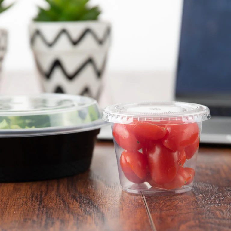 Portion Cup w/Lids 5.5oz Plastic House - Image 3