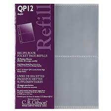 Recipe Book Refills 20 Pages
