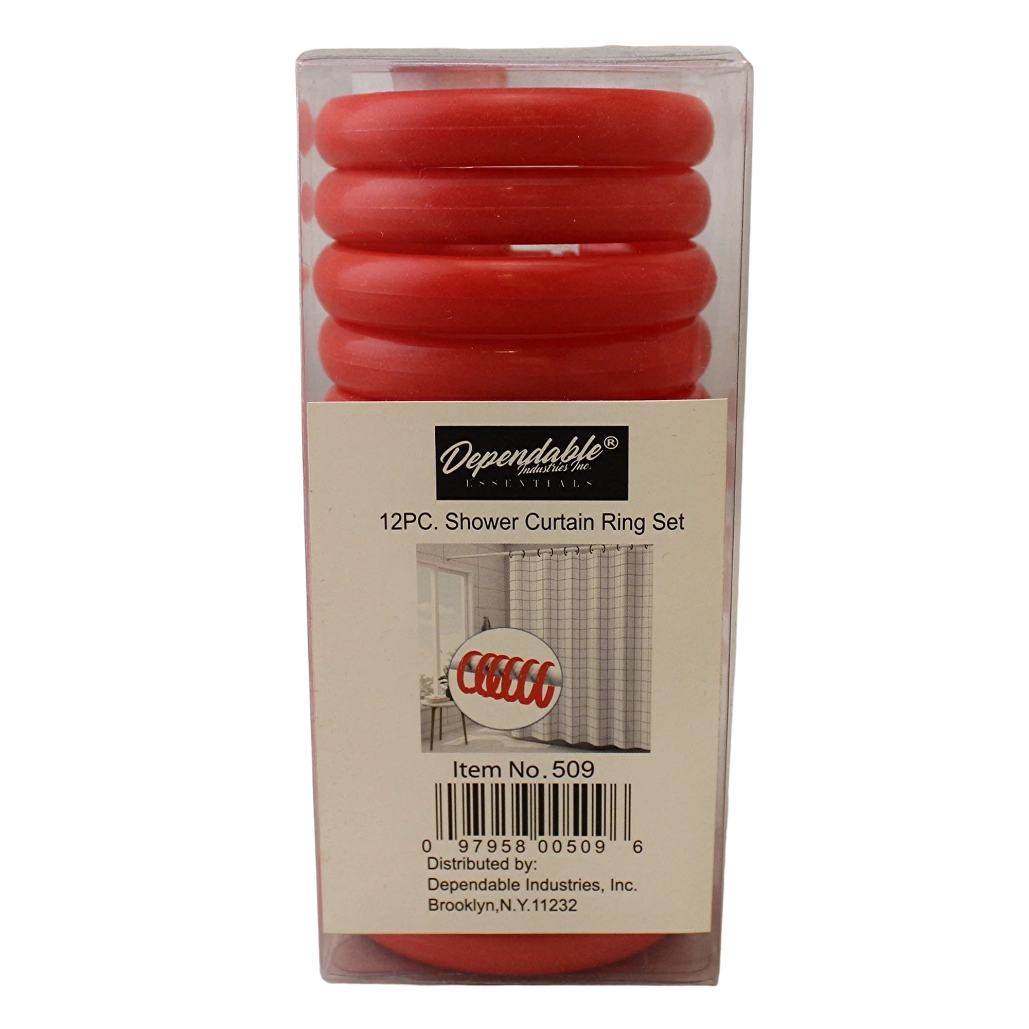 Shower Curtain Rings in Red Color | Set of 12 | R&L Plastics - Image 5