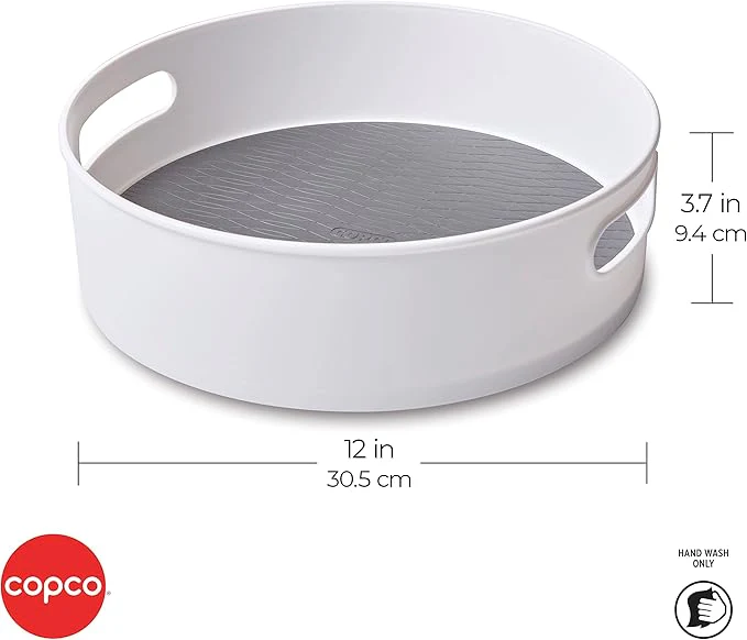 Storage Turntable Non-Skid | Gray Plastic | 12-Inch | Copco - Image 2