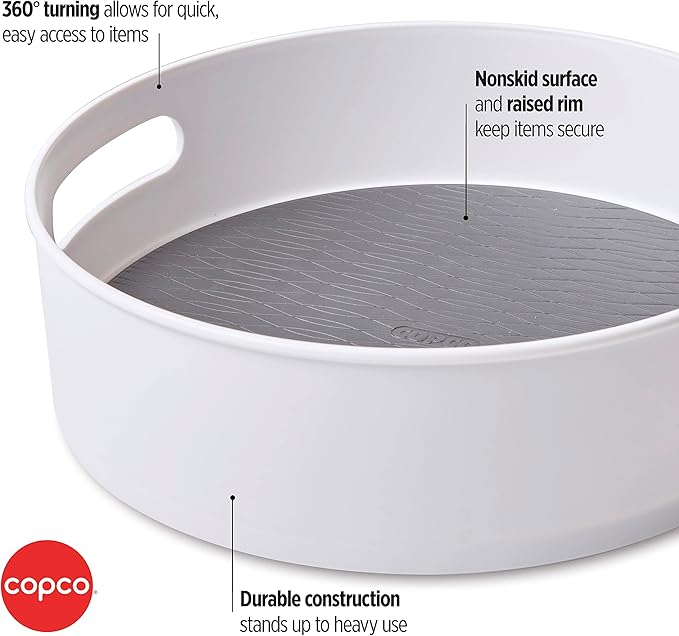 Storage Turntable Non-Skid | Gray Plastic | 12-Inch | Copco - Image 3