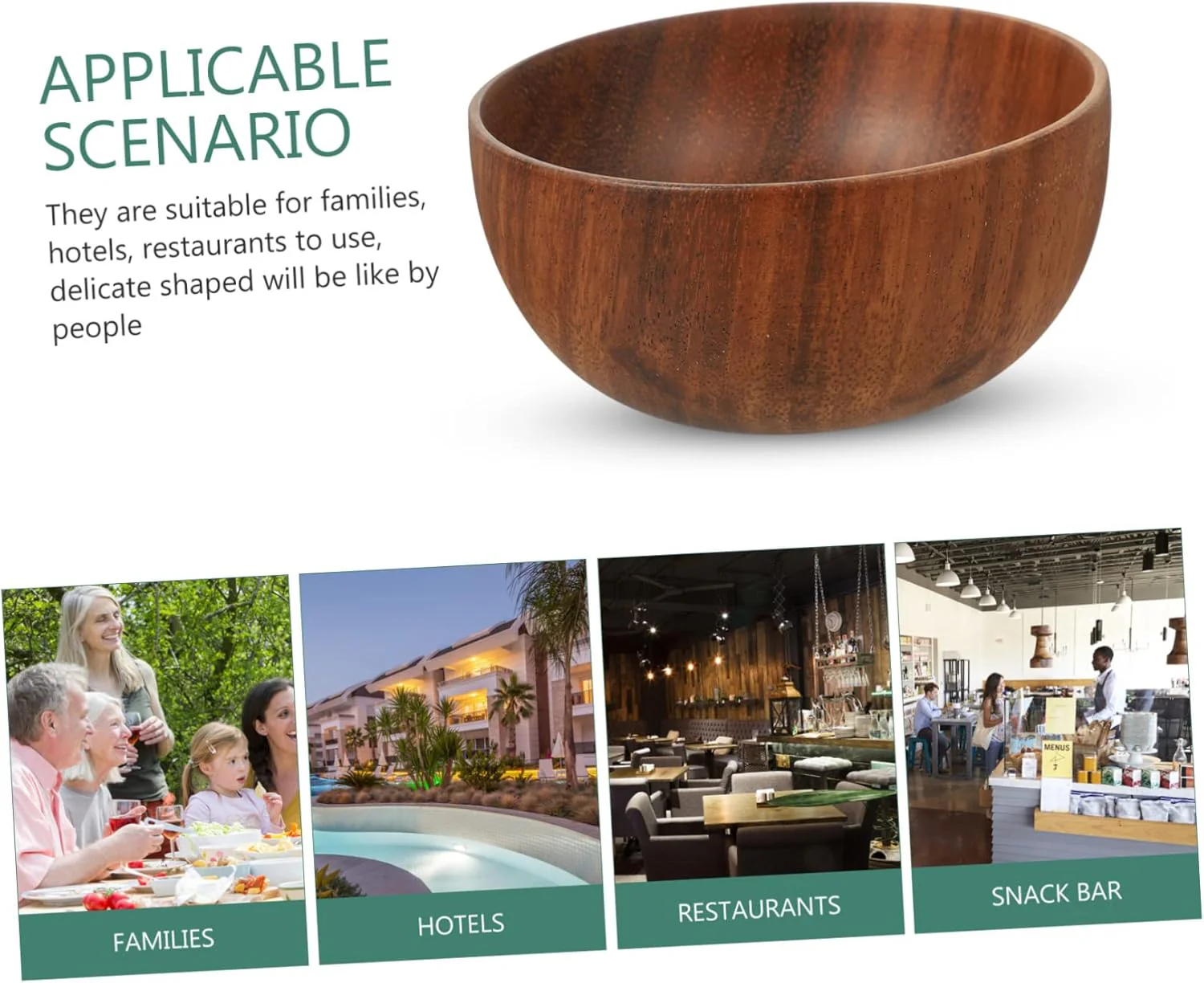 Round Plastic Bowl | Mahogany Collection | 9 Inch | Luxe Party - Image 2