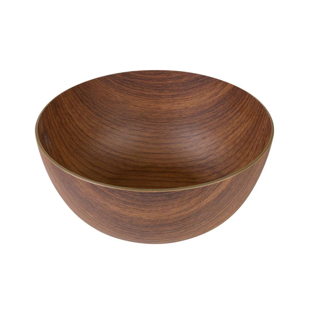 Round Plastic Bowl | Mahogany Collection | 9 Inch | Luxe Party - Image 4