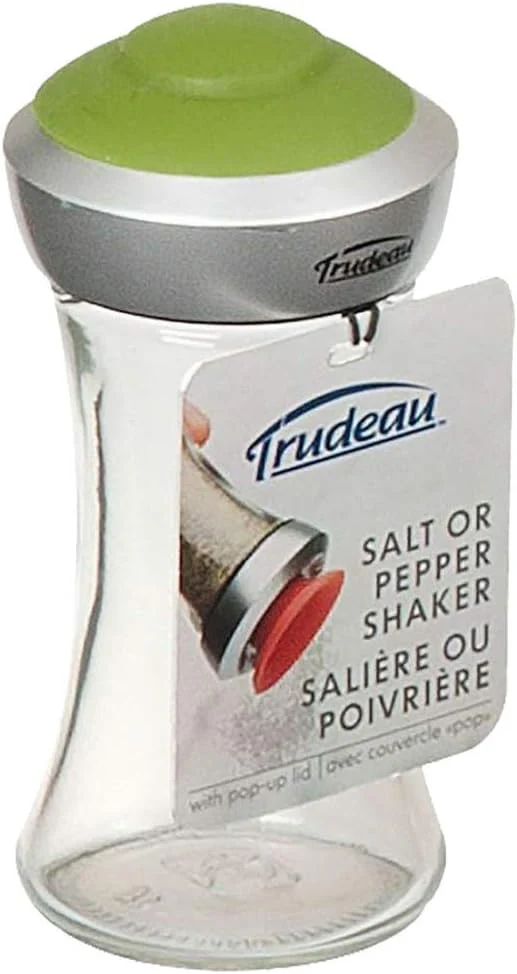 Salt and Pepper Shaker | Glass Pop | Green Cap | Trudeau - Image 2