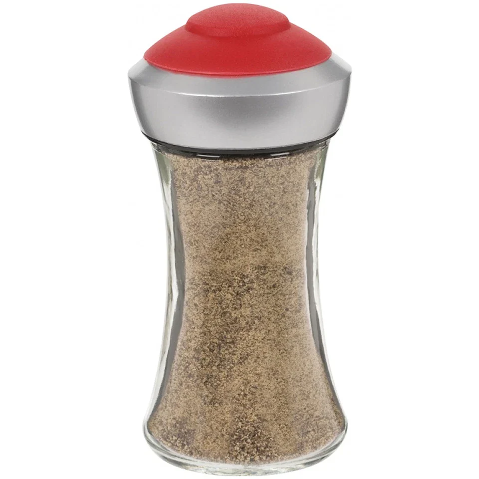 Salt and Pepper Shaker | Round Shape | Red Cap | Trudeau - Image 2