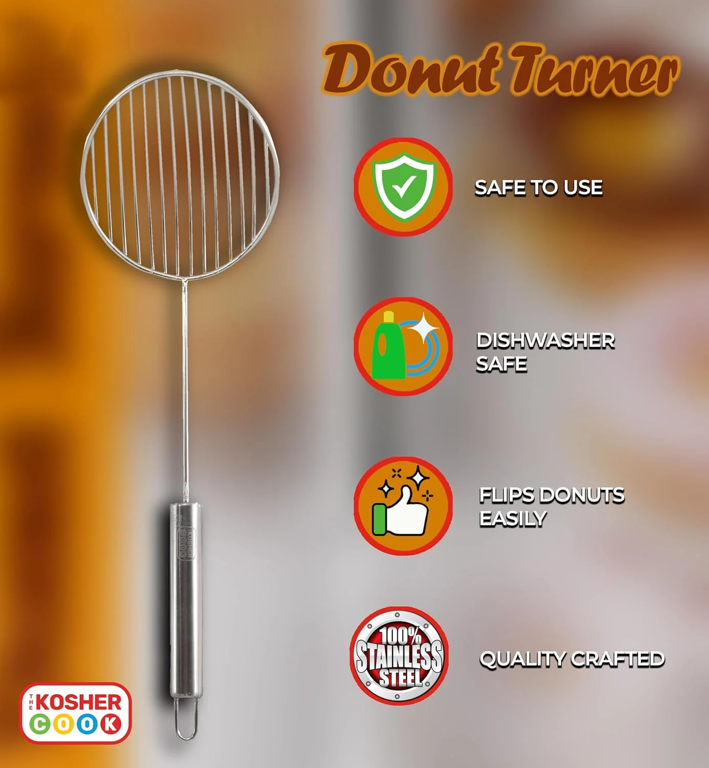 Schnitzel Turner 1 Ct | Stainless Steel | Kosher Cook - Image 3