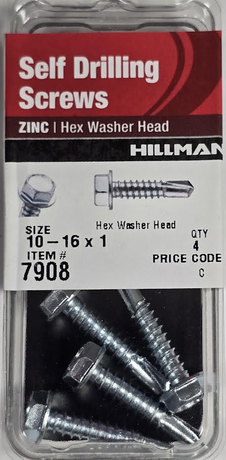 Self Drilling Screws 10-16 x 1 Hillman