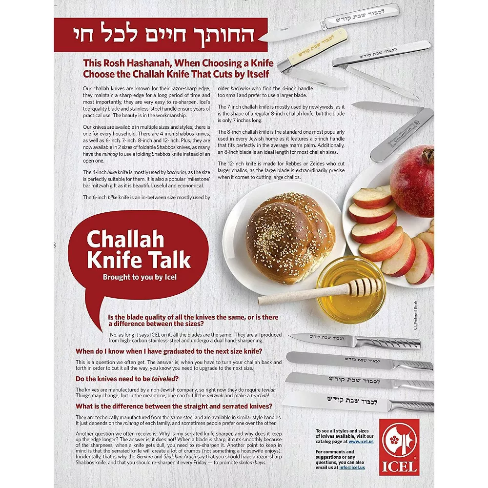 Shabbos Knife 4" Icel - Image 3