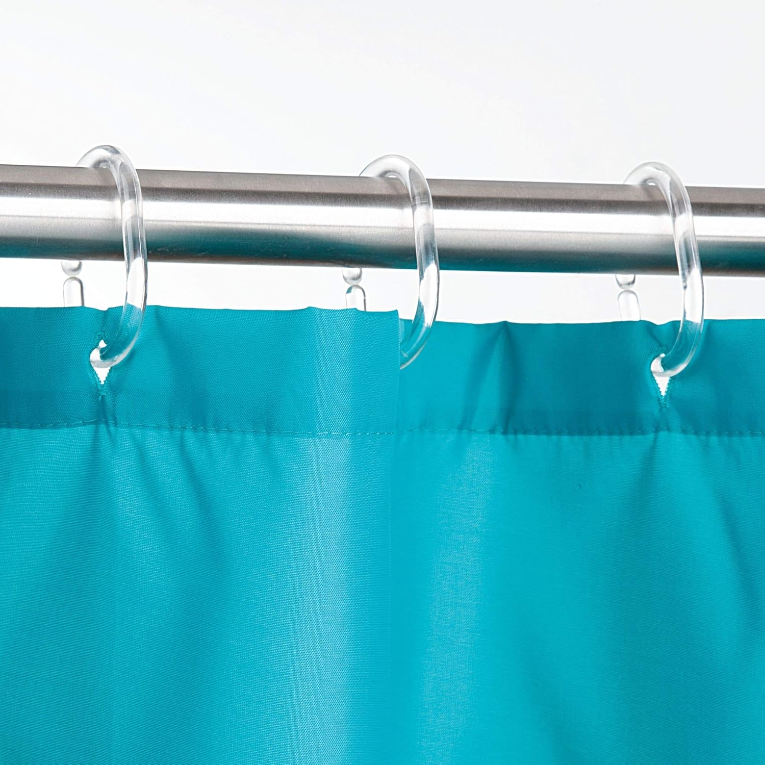 InterDesign Shower Curtain Hooks, Clear, Set of 12 - Image 5
