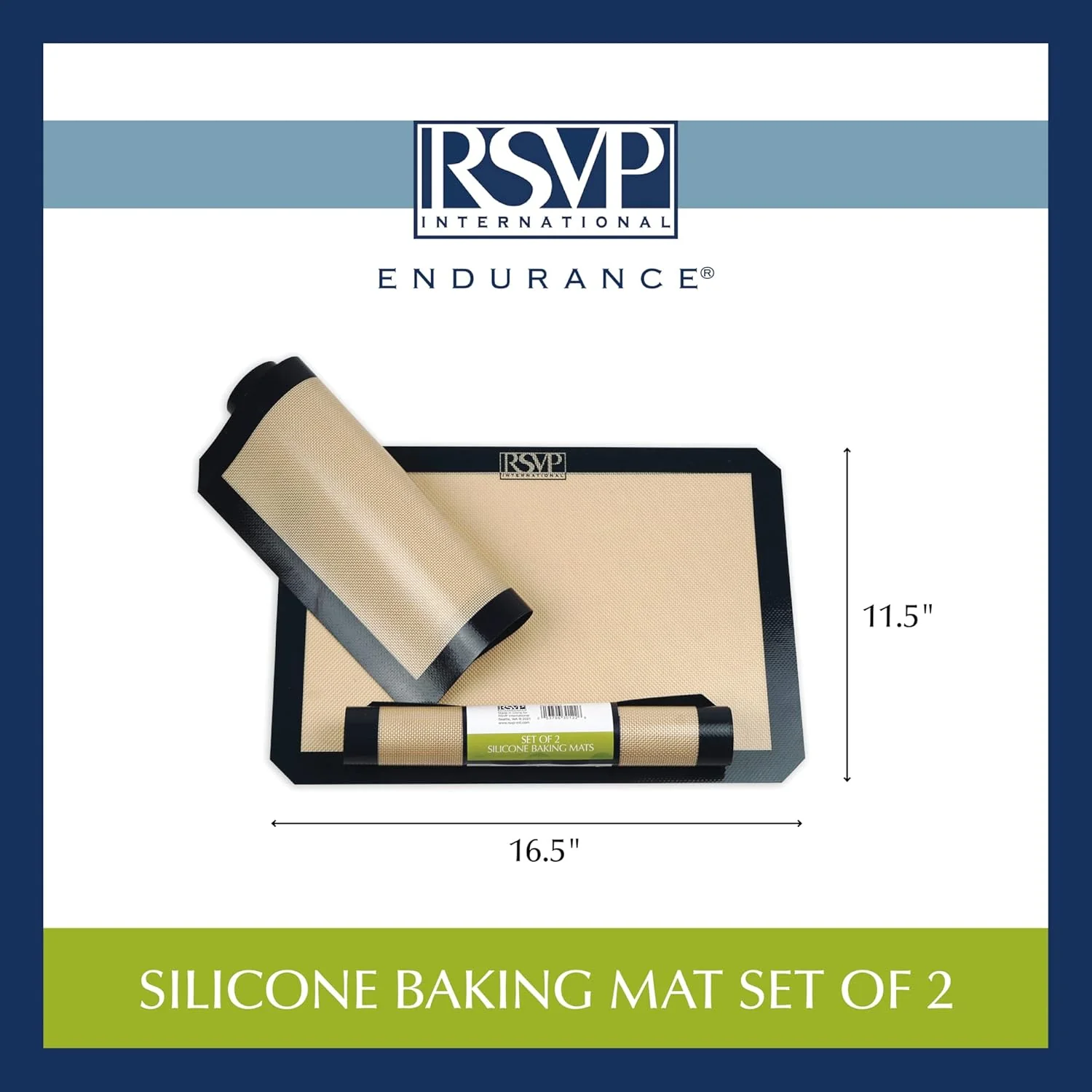 Silicone Baking Mat Set | 2‑Pack | 16.5″ x 11.5″ | RSVP - Image 5