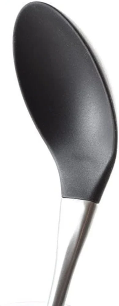 Solid Spoon | Silicone & Stainless Steel | Black | Norpro - Image 2