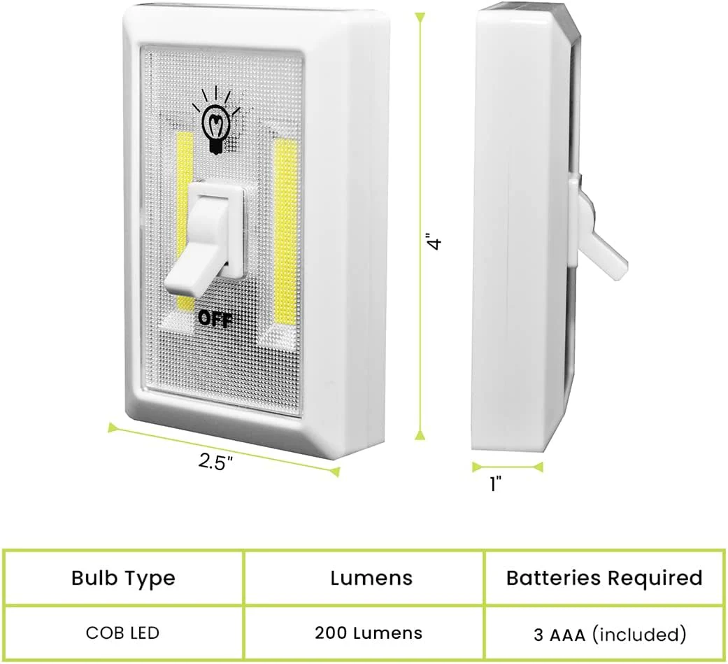 Single COB LED Light Switch Go Green - Image 2