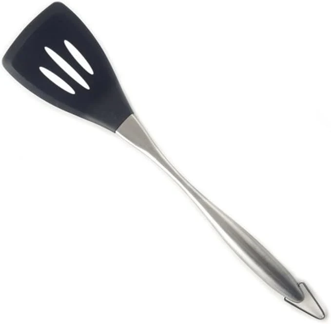 Slotted Turner | Silicone & Stainless Steel | Black | Norpro