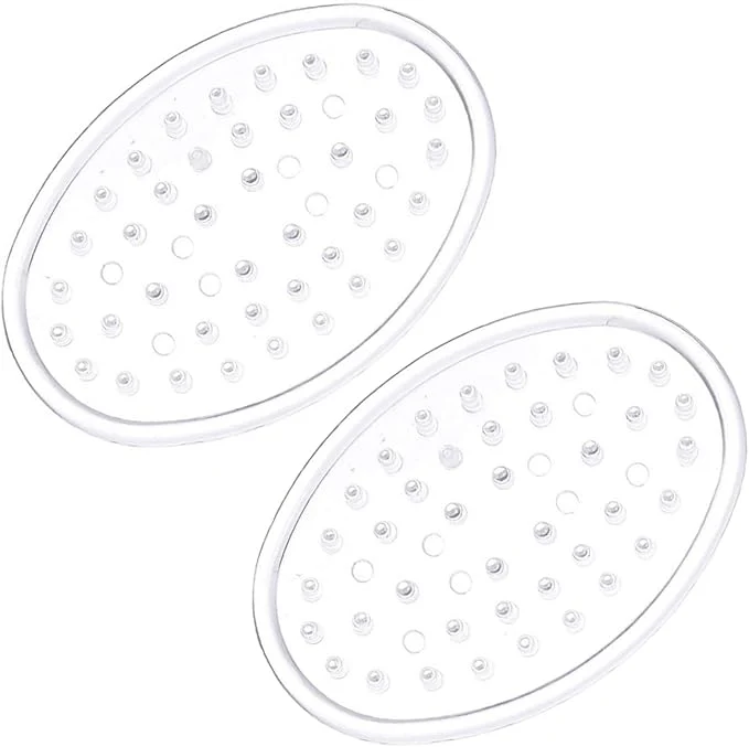 Soap Saver | Set of 2 Soap Dishes | Non-Slip | Clear Plastic | Better Houseware
