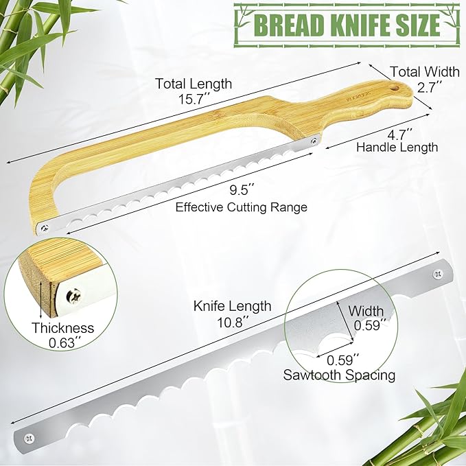 Sour Dough Bread Knife - Light Brown - Image 2