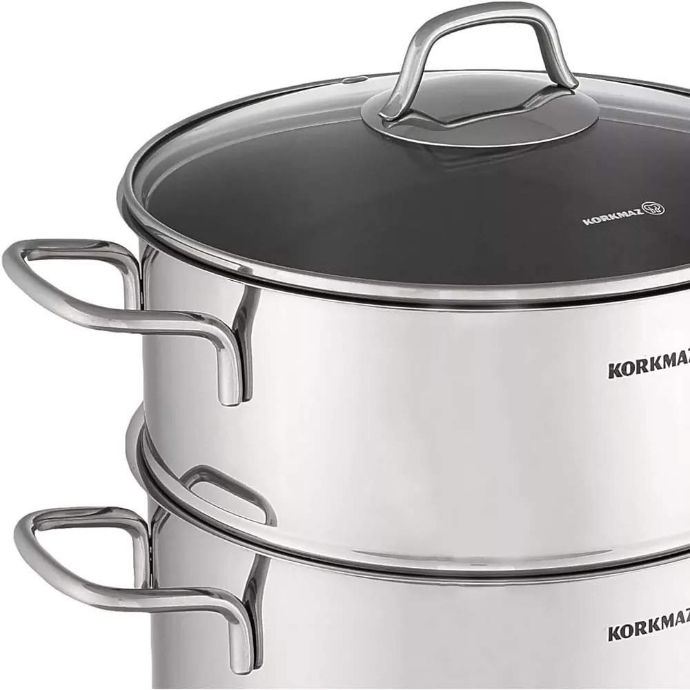 Stainless Steel Casserole Steamer 3.5L Korkmaz - Image 3