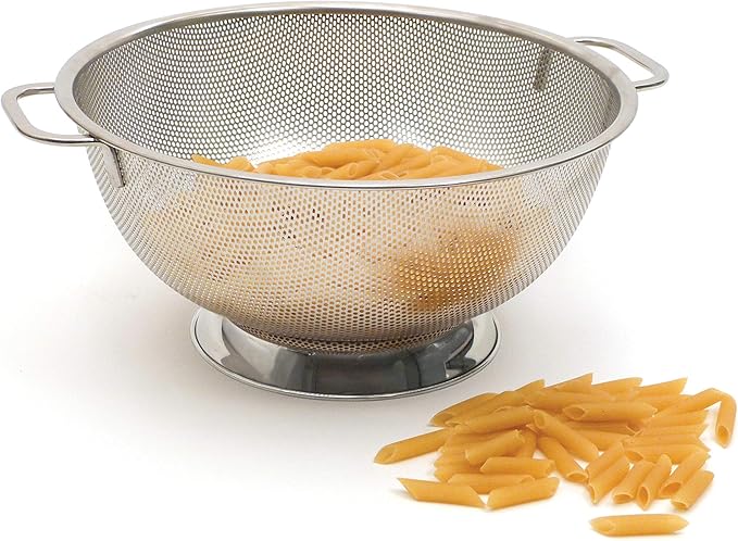 Stainless Steel Colander | 3QT Capacity | Wide Rim Base | RSVP - Image 2