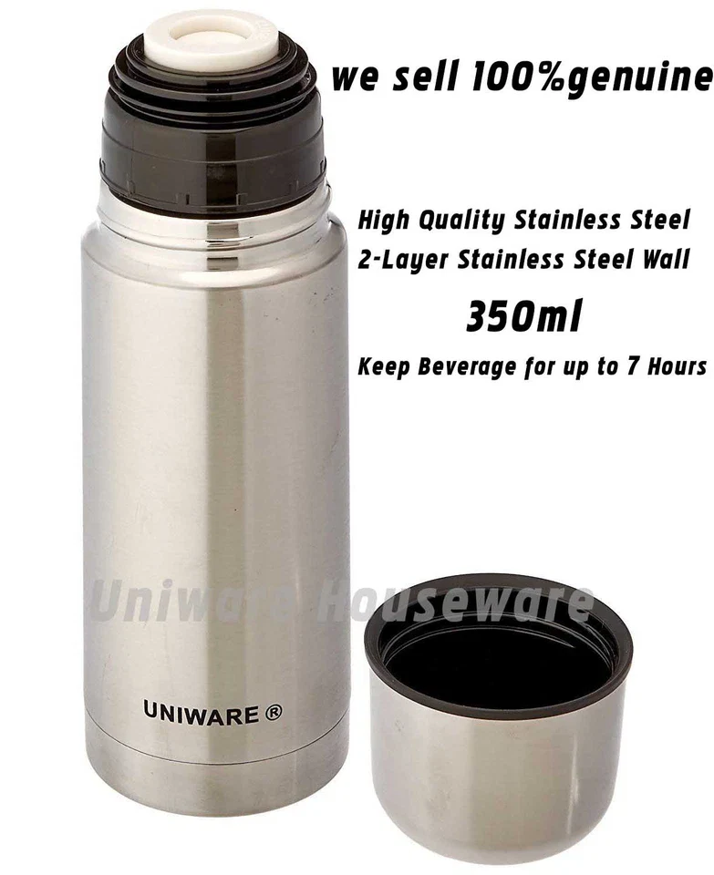 Vacuum Flask Bottle Stainless Steel | 350ML | Double-Wall Insulated | Uniware - Image 5