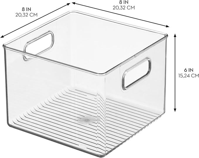 Storage Bin Clear 6" x 8" x 8" Inter Design - Image 4