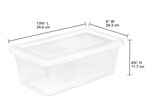 Storage Box Clear 6QT Sterilite - Image 2