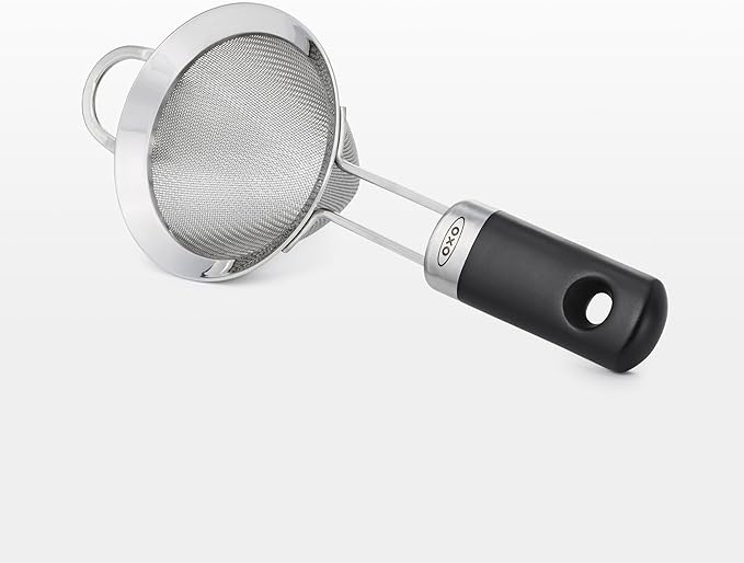 OXO Good Grips 6-in Double Rod Strainer | Black | Stainless Steel
