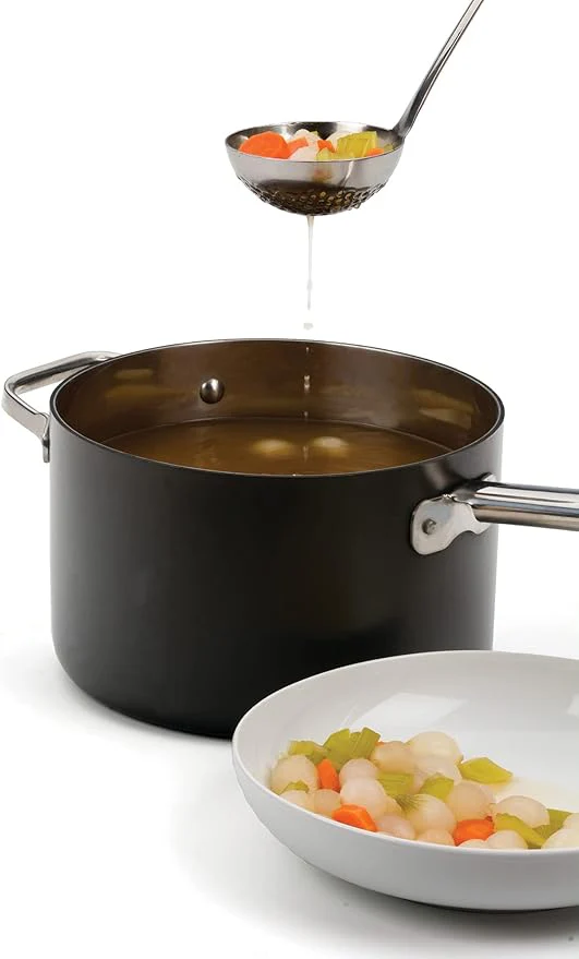 Straining Ladle | 13" Stainless Steel | Pierced Bowl for Draining | RSVP - Image 4