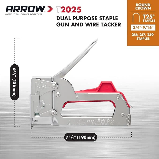 Arrow T2025 Dual Purpose Staple Gun & Wire Tacker - Image 2