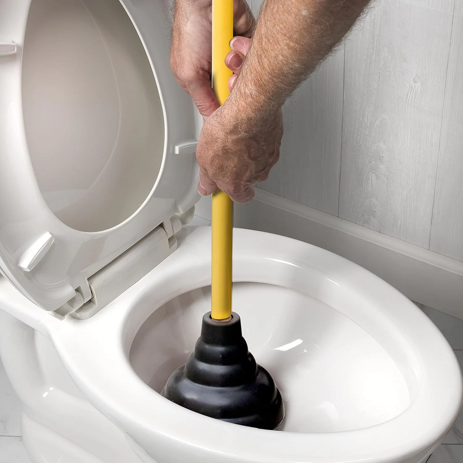 Toilet Plunger By Tuff Stuff | 6″ Flange Cup | 18″ Wood Handle - Image 3