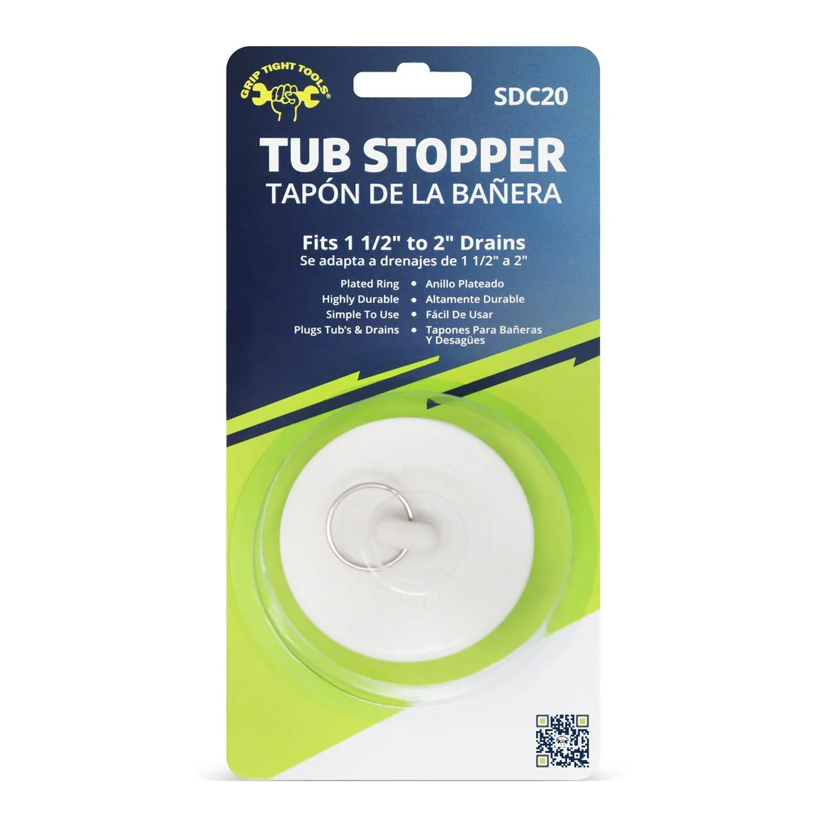 Tub Stopper For 1-1/2" to 2" Drains | Grip Tight Tools - Image 2
