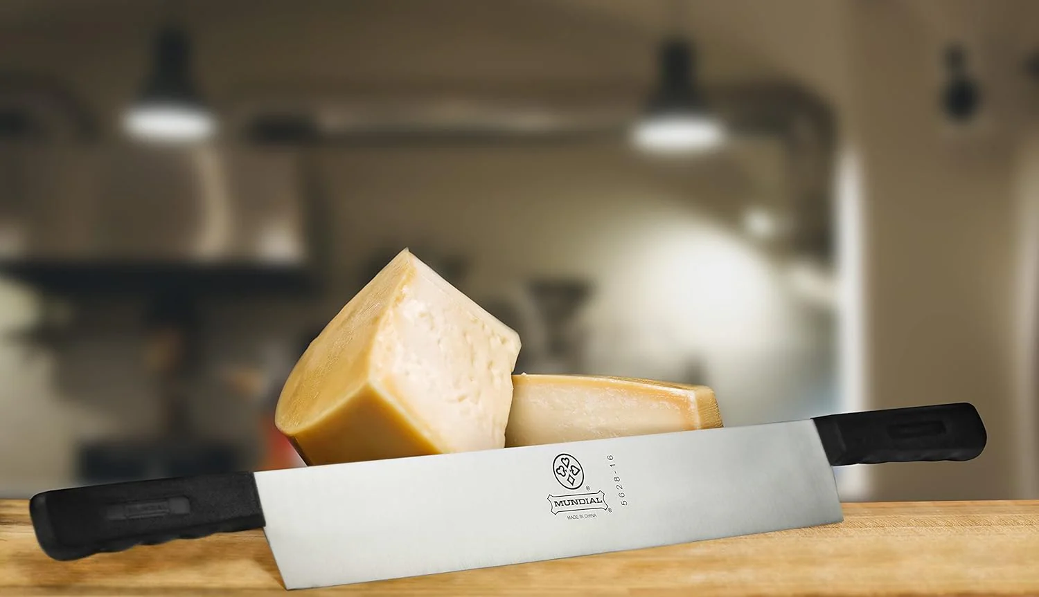 Cheese Slicer Knife | 16-Inch | Double Handle | Black | Mundial - Image 3