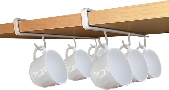 Under-Shelf Mug Hooks Set Of 2