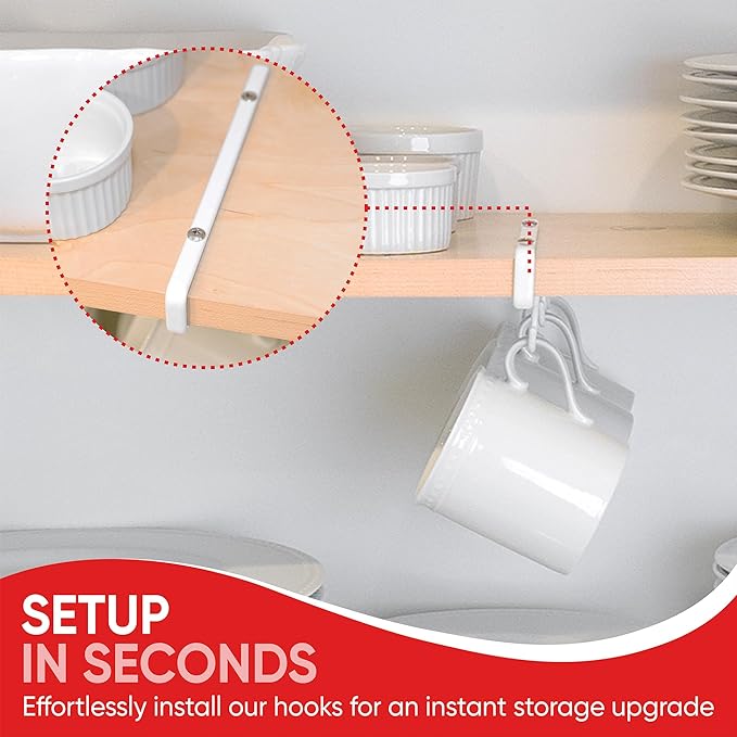 Under-Shelf Mug Hooks Set Of 2 - Image 2