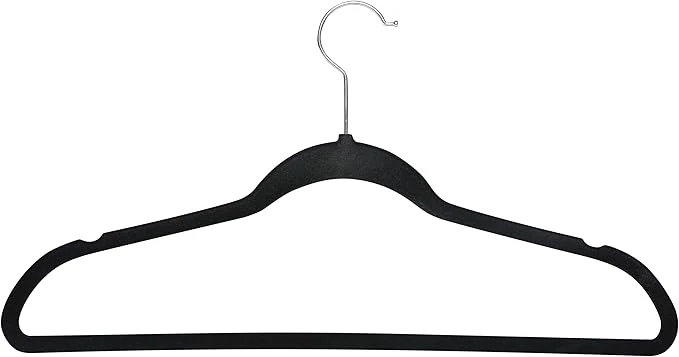 Velvet Hangers 10pk Black Simplify