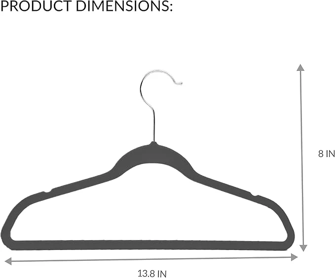 Velvet Kids Hangers 10pk Black Simplify - Image 3