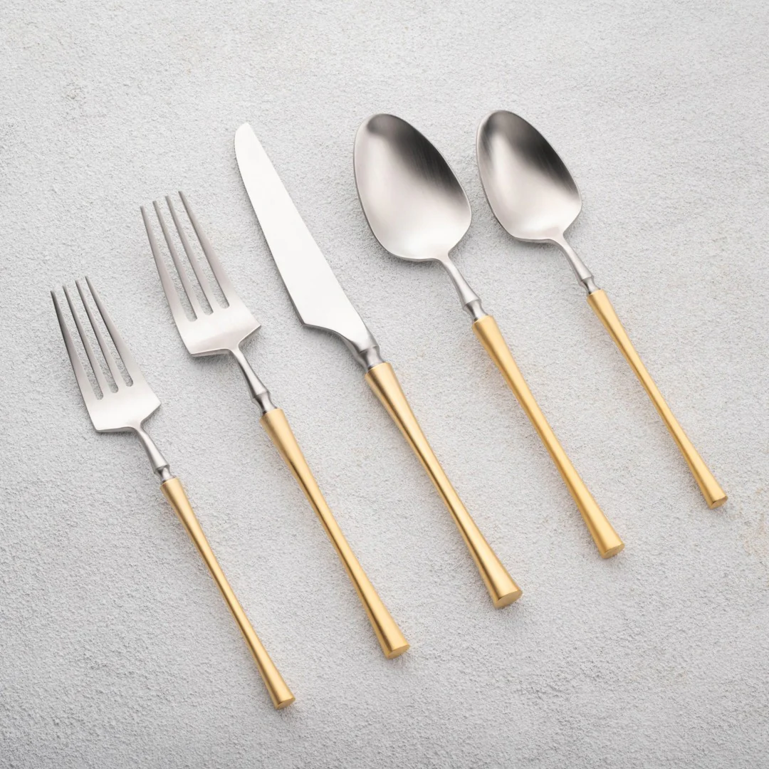 Vera Brushed Gold Ombre w/Gold Handle 20pc Set Vikko