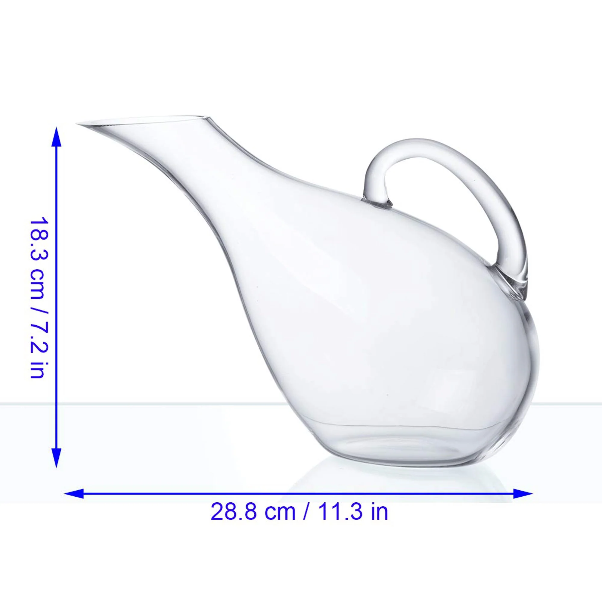 Wine Decanter Slanted Aerator | 1000ml | Clear | Global Amici - Image 3
