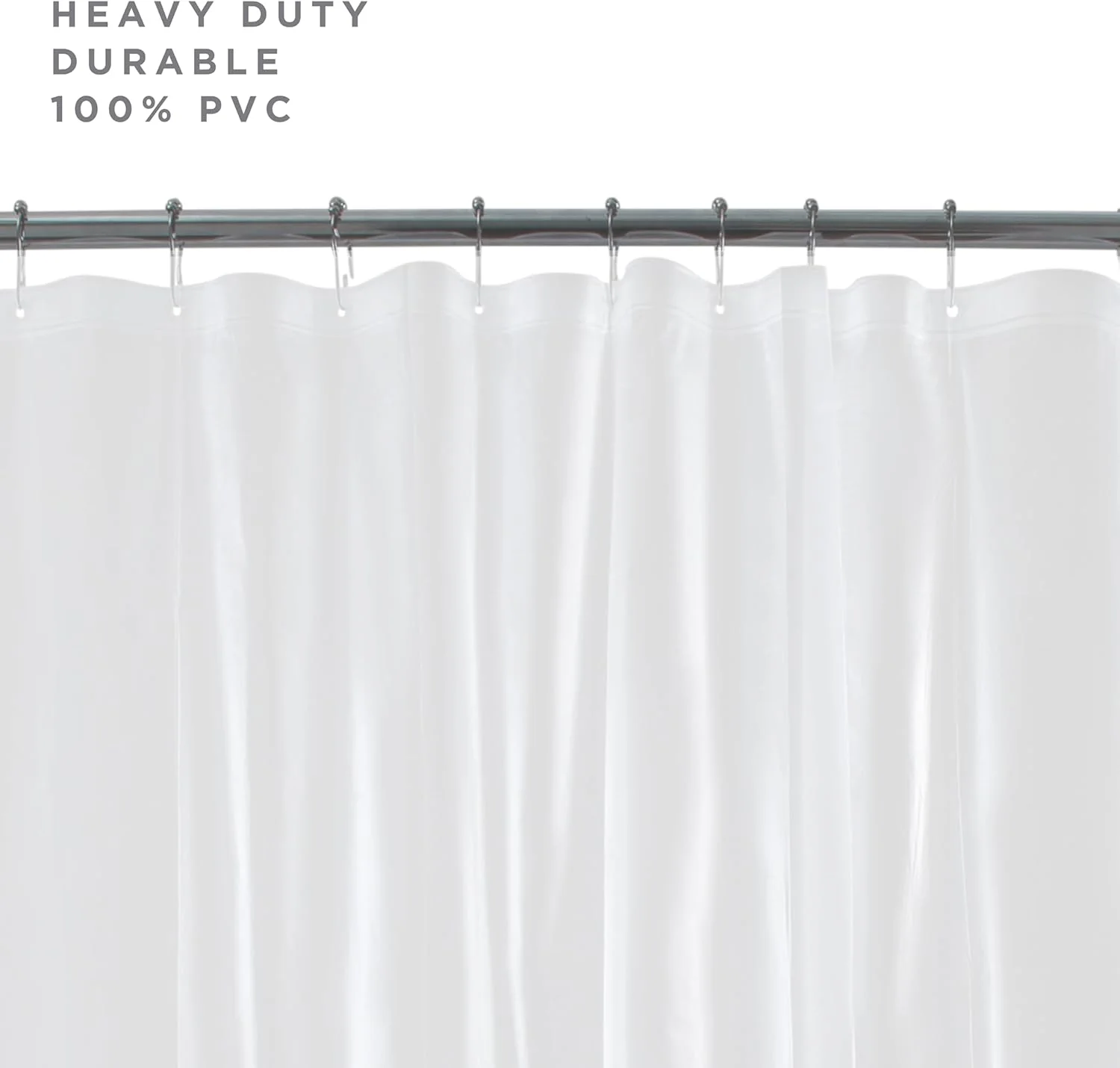Shower Curtain Hook in White Color | 70” x 72” | Bath Bliss - Image 4